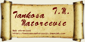 Tankosa Matorčević vizit kartica
